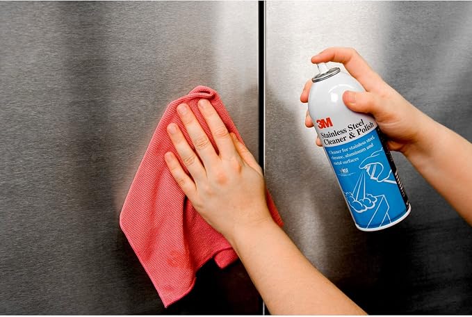 3M™ 14002 Stainless Steel Cleaner And Polish, 21 Oz Bottle, Case Of 12