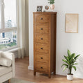 Lxsxlome 6 Drawer Dresser for Bedroom,Modern 52.55'' Tall Wood Chest of Drawers, Storage Organizer with Fluted Panel & Anti-Tip Kit for Closet, Hallway, Living Room,Nursery (Walnut, 6 Drawers)
