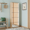 Yechen Mirror Shoe Cabinet with 5 Flip Drawers, Shoe Rack Storage Organizer, Entryway Shoe Cabinet for Front Door, Hallway (1 Piece, Mirror Silver)