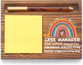 Case Manager Gift Sticky Note Holder Appreciation Thank You Gift Wooden Desk Accessory Case Manager Appreciation Week Team TZP175