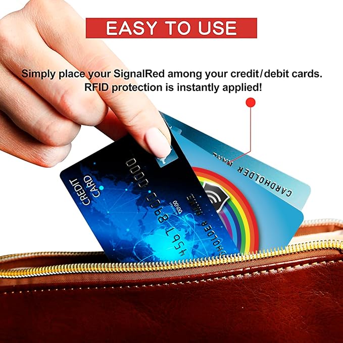 SaiTech IT 10 Pack RFID Blocking Card for Credit Debit ID Card, RainbowBlue | Slim Anti-Theft Contactless NFC RFID Blocker Protector, Easily Fit into Wallet and Purse, for Men & Women