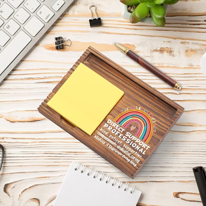 Direct Support Professional Appreciation Gift Sticky Note Holder, Thank You Encouragement Desk Accessory for Coworker, DSP Week Office Desk Item TZP179