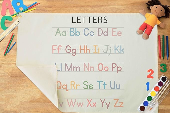 Letters Classroom Decoration Banner-Homeschool Decor-Educational Pennant Decor Gift for Kids Toddler Baby Boys Girls Toddler-Banner Wall Sign for Playroom Nursery Baby Room
