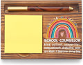 School Counselor Gift Sticky Note Holder, Appreciation Encouragement Desk Accessory for Teacher, Mentor, Coworker, Back to School or Counselor Appreciation Week TZP168