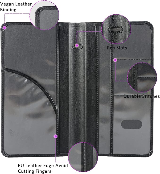 CoBak Car Registration and Insurance Holder | Vehicle Glove Box Organizer, Auto Truck Compartment Document Case with Magnetic Closure for Insurance & Driver License