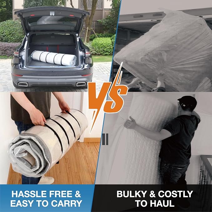 Storage Logic Foam Mattress Vacuum Bag with 4 Adjustable Packing Straps for Moving, Storage, Shipping, Vacuum Seal Mattress Bag with Packaging Straps (Twin/Twin XL)