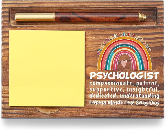 Psychologist Gift Sticky Note Holder Appreciation Thank You Gift Wooden Desk Accessory Psychologist Appreciation Week Team TZP174