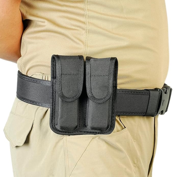 Molded Double Mag Pouch，Tactical Universal Magazine Holder Fits virtually Any 9mm, 40 or .45 Caliber Pistol Mag Single or Double Stack IWB or OWB Mag Pouch