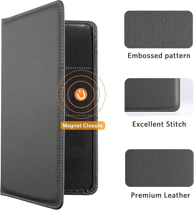 CoBak Car Registration and Insurance Holder | Vehicle Glove Box Organizer, Auto Truck Compartment Document Case with Magnetic Closure for Insurance & Driver License