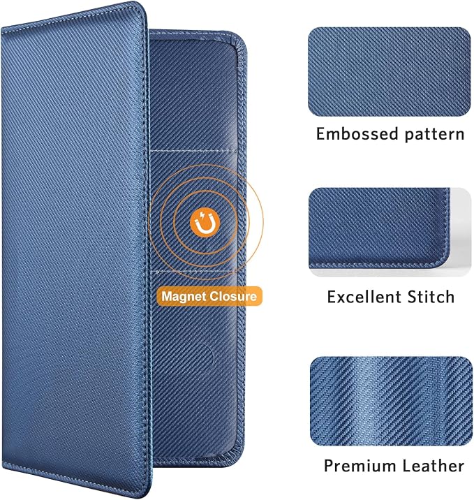 CoBak Car Registration and Insurance Holder | Vehicle Glove Box Organizer, Auto Truck Compartment Document Case with Magnetic Closure for Insurance & Driver License