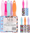 5pc Pop Art Mini Lint Roller Value Pack - Colorful Compact Rollers – Fun | Colorful Compact Rollers for Travel. Pet Hair & Lint Remover for Clothing & Household Use. Portable On-the-Go Lint Removers