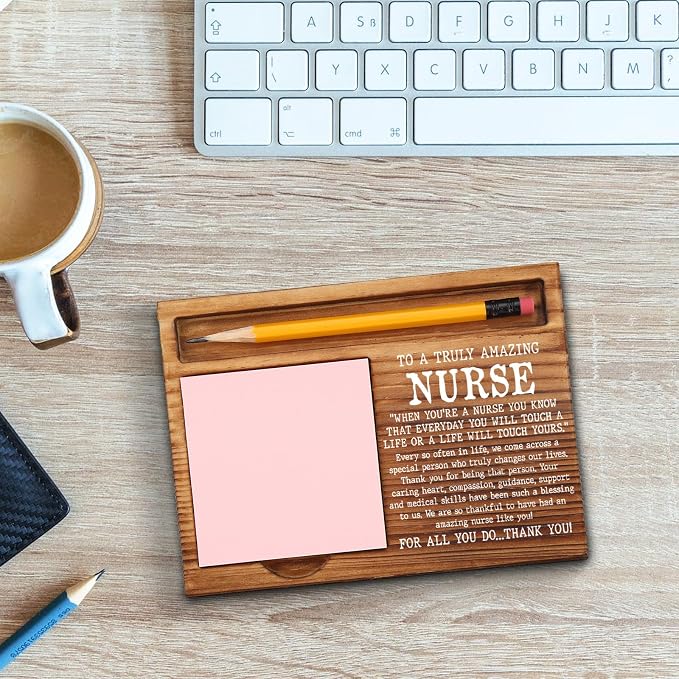 Nurse Sticky Note Holder, Thank You Nurse Gifts, Nurse Appreciation Gifts, Nurse Station Office Desk Self-Stick Note Pad Holders GSH333