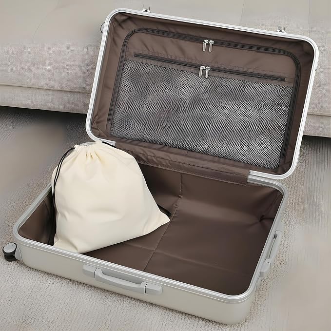 2 PCS Dust Bag for Shoes and Purses, Cloth Bag With Drawstring Handbag Dust Cover Bags Large Cotton Drawstring Storage Bags, Beige ShoeBag Multi Purpose Protective Pouches for Purses Shoes Boots