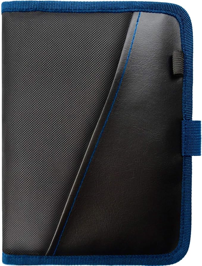 PlusXpres Glove Box Compartment Organizer - Car Document Holder - Blue | Owner Manual Case Pouch, Vehicle Storage Wallet for Registration and Insurance Card, Auto Paperwork Holder, Log Book included