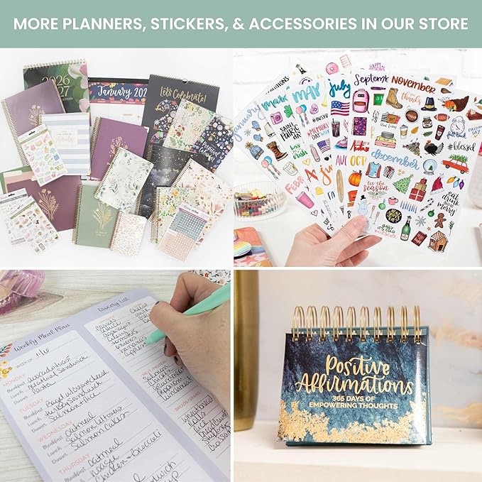 bloom daily planners 2026 Pocket Planner - 4” x 6” - (January 2026 - December 2026) - MINI Weekly/Monthly Agenda Organizer & Calendar Book - Garden Party, Beige
