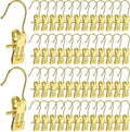 Shimeyao 100 Pieces Boot Hangers for Closet Laundry Hooks Hanging Clips Boot Hangers Holder Travel Home Space Saving for Clothes Hats Towels Single Organizer Clamps (Gold)