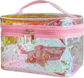 Waterproof Red Star Print PVC Makeup Bag with Handle - 8.66 * 5.51 * 5.51 inch Travel Cosmetic Organizer for Women Men Toiletry Pouch (Red Star-L)