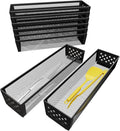 Simple Trending Silverware Drawer Organizer, 8 Pack Utensil Organizer for Kitchen Drawers, Metal Storage for Spoons Forks Knives (12.2 * 3.2 * 2.1 Inches, Black)