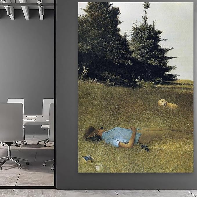 FFYunXia Andrew Wyeth Prints Wall Art Paintings Poster Distant Thunder Decorative Painting Canvas Wall Art Living Rooms Bedroom Painting Frame 08x12inch(20x30cm)