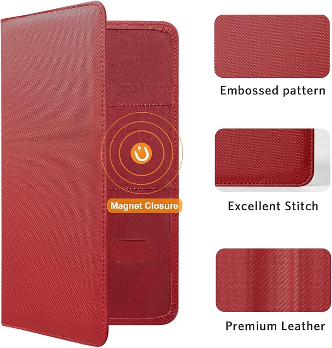 CoBak Car Registration and Insurance Holder | Vehicle Glove Box Organizer, Auto Truck Compartment Document Case with Magnetic Closure for Insurance & Driver License