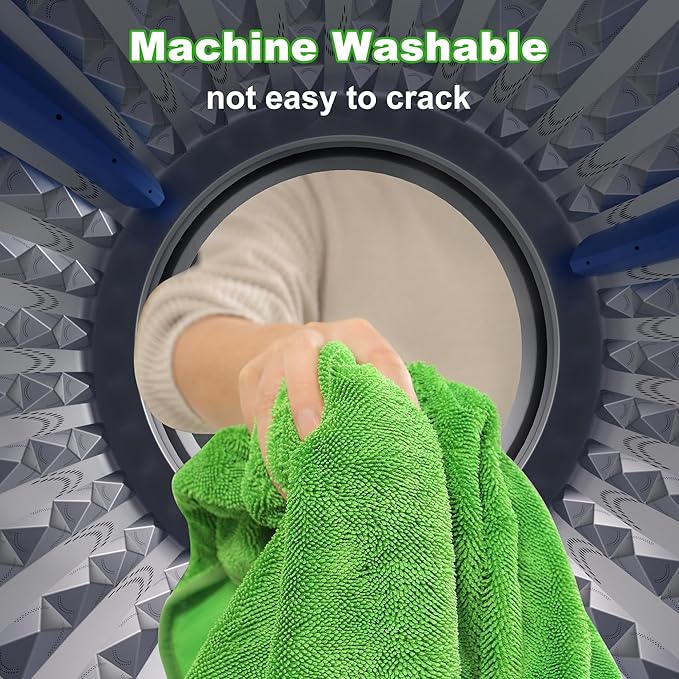 JOYMOOP Microfiber Towels for Cars, 2 Pack 35.4" x 23.6" Car Drying Towel, Green Reusable Car Towel, Quick Drying Car Microfiber Cleaning Cloth for RVs, SUVs, Trucks