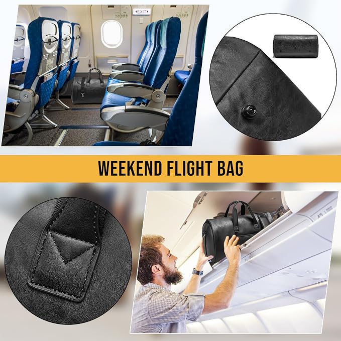 Convertible Garment Bag, Carry on Garment Duffel Bag with Shoulder Strap, Men's Women's Travel Clothing Bag with Shoe Compartment, 2-in-1 Hanging Suitcase Suit Business Travel Bag (Black)