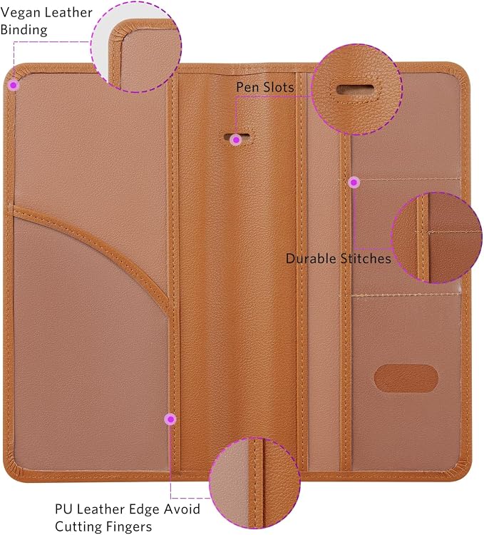 CoBak Car Registration and Insurance Holder | Vehicle Glove Box Organizer, Auto Truck Compartment Document Case with Magnetic Closure for Insurance & Driver License