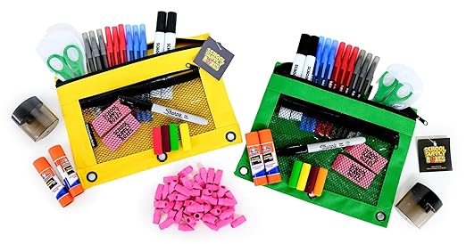 School Supply Boxes | Mega Case (2 Boxes) | Back to School Essentials Kit for Students & Teachers | Includes All of Your Back-to-School Needs for All Classes