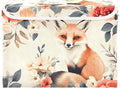 Flower-like Fox Lidded Storage Bins with Handles - 16.5"x12.6"x11.8" Foldable Organizing Box, Oxford Fabric & Honeycomb Board, Dust-Proof Flip Lid for Closet/Office