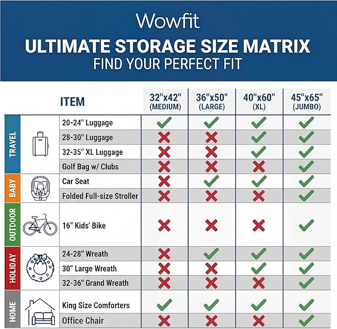 Wowfit 5 CT 36x50 inches Extra Large Clear Plastic Bags, Durable and Multipurpose, Transparent for Attic and Basement Storage (1.6 Mil Flat Bags)