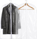 Handy Laundry Clear Vinyl Garment Bag - Protect Your Clothing While Traveling & Dust Free While Hanging in Your Closet. Ideal for Coats, Suits, Dresses or Gowns - Set of 2 (24 X 42 Inches)