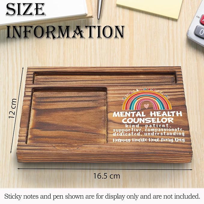 Counselor Gift Sticky Note Holder Appreciation Thank You Gift Wooden Desk Accessory Counselor Appreciation Week Mentor Team TZP171