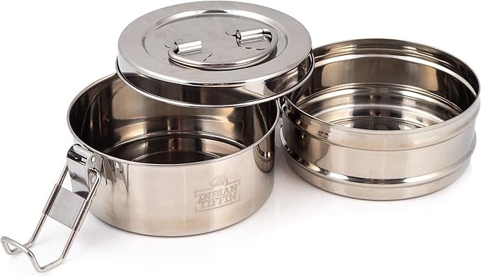 Indian-Tiffin 2 Tier Stainless Steel Large Tiffin Lunch Box