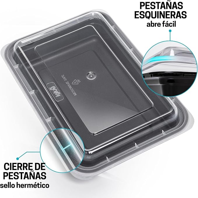 Igluu Meal Prep Containers Reusable (20 Pack) 1 Compartment – 28oz | Food Containers with Lids – Stackable, Microwave, Freezer & Dishwasher Safe – BPA-Free