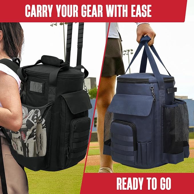 Baseball Bucket Bag, Softball Coaches Bags Fit 6 Gallon Buket, Baseball Coaching Accessories with Multiple Pockets