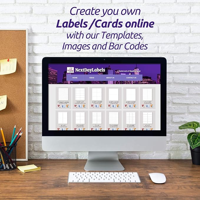 NextDayLabels 2.69x2 Inch Rectangle Stickers White Blank Labels for Laser Inkjet Printer - 15 Per Sheet Self-Adhesive Shipping Name Tags Product Made in USA - 375 Labels