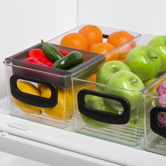 Progressive ProKeeper+ Pantry & Refrigerator Storage Containers – Modular Bins and Organizers (Crisper Drawer Bin, 5.9"L x 12.6"W x 4.5"H)