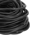 DMiotech 100ft Wire Loom Split Tubing 3/8 Inch(10.4 Mm) ID, Cord Protectors from Pet Flexible Conduit Cable Management for Office, Home, Garden, Black