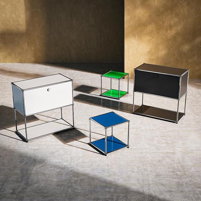 Nightstand Modern Storage Cabinet Green A Versatile Free-Standing Organizer for Home Office Décor