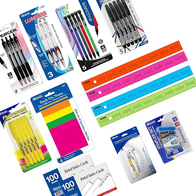 OMURA Learning | Back To School Bundle Kit For Middle/High School with Retails Value over $179.99 | 70 Pieces