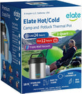 Elate 2-Quart/64oz Camp Crock Thermos for Hot/Cold Food, Wide-Mouth Thermal Container, Stainless Steel Vacuum-Insulated Jar, Portable Lunch Pot for Outdoor Adventure, Camping, Picnics, Trips, Potlucks