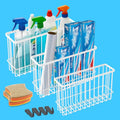 Cabinet Door Organizer 3Pcs, Foil and Plastic Wrap Organizer with 2 Sponges, Cabinet Door Storage with 3 Caddy Adhesive, for Aluminum Foil, Plastic Wrap, Wool Dryer Balls, White,(Small, Medium, Large)