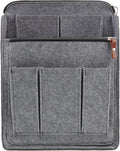 Surblue Felt Backpack Organizer Insert for Travel Rucksack and Daypack, Bag Insert Liner Pocket with Zipper, Large Capacity Divider Foldable Shoulder Bag Organizer for Men and Women, (Grey, XL)