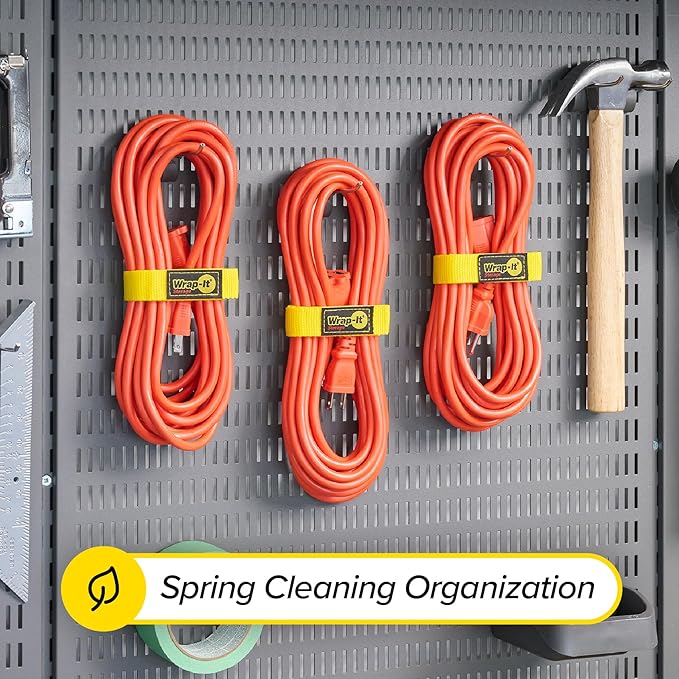 Quick-Straps by Wrap-It Storage - Assorted 12-Pack Multicolor - Hook and Loop Hose and Cable Organizers