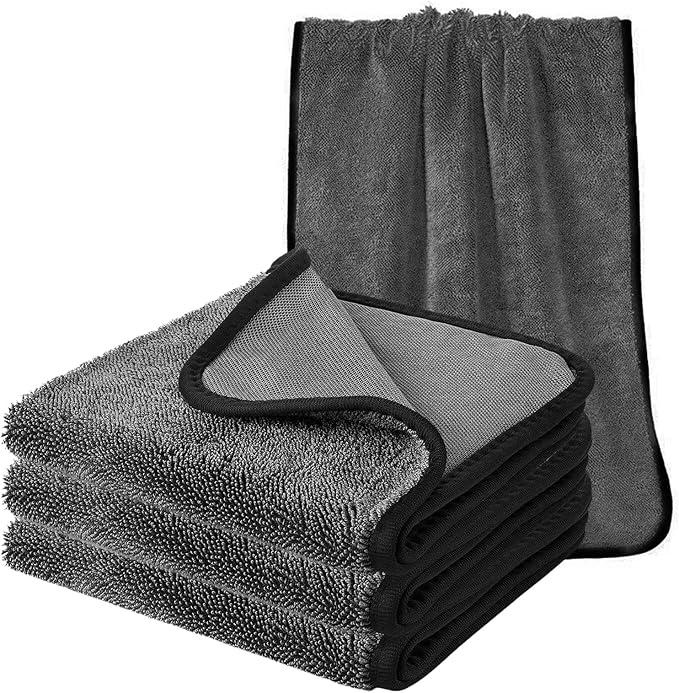 Shower Cleaning Cloths - 3pcs Super Absorbent Microfiber Bath Towels for Effortless Cleaning of Windows, Bathroom, Car & Home Toilet - Must-Have!（15.7x23.6in