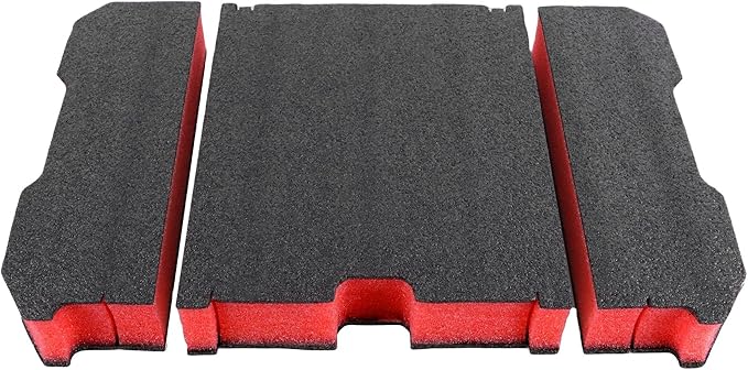 Foam Inserts Compatible with 8424 Series Tool Box, 60mm Customizable Red & Black Foam Inserts, DIY Cut-to-Fit Protection