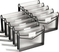 ThinkTex Plastic Expanding File Folder, Transparent envelopes with Snap | No Dividers,Large Capacity,Document Organizer for Receipts, Bills&Taxes,Letter/A4 Size for School/Office/Home-10 Pack
