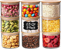 ComSaf Glass Storage Containers With Lids 0.5 Qt, 9 Pack Small Glass Jars | Small Glass Containers, Spice Jar 15oz, Candy, Family Snack Storage, Coffee Bar Organization, Size For Subpackage, BPA Free
