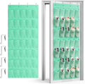 WVM Over the Door Shoe Organizer with 35 Breathable Mesh Pockets, Hanging Shoe Organizer for Door with 4 Metal Hooks, Large Capacity Closet Storage for Shoes, Accessories