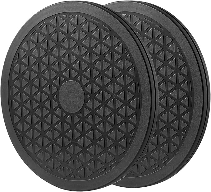 8 Inch Lazy Susan Turntable Organizer, Eichzer Premium Heavy Duty Black Rotating Swivel Stand with Steel Ball Bearings for Model/Rotating Plants/Crafts Stand/TV/Monitor/Laptop (360˚ Rotation)